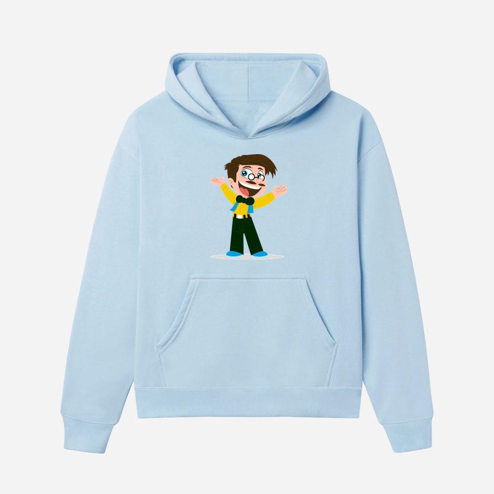 Cheerful Man with Bowtie Hoodies