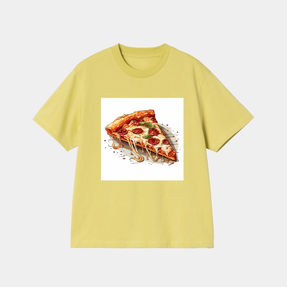 Cheesy Pepperoni Pizza Slice T-Shirt - Image 3