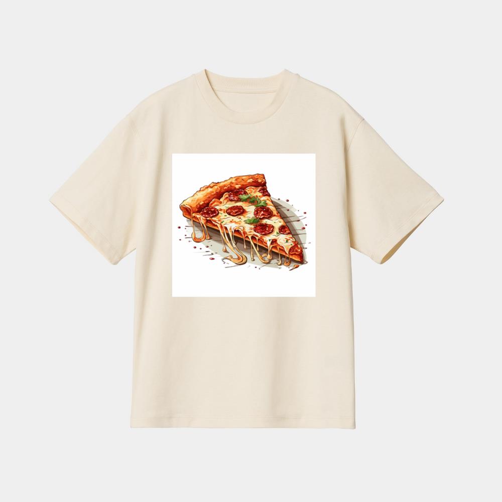 Cheesy Pepperoni Pizza Slice T-Shirt - Image 4