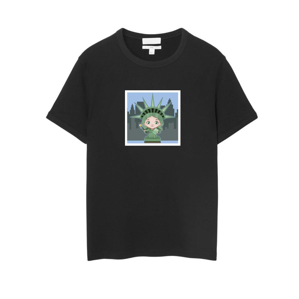 Chibi Statue of Liberty with Cityscape T-Shirts