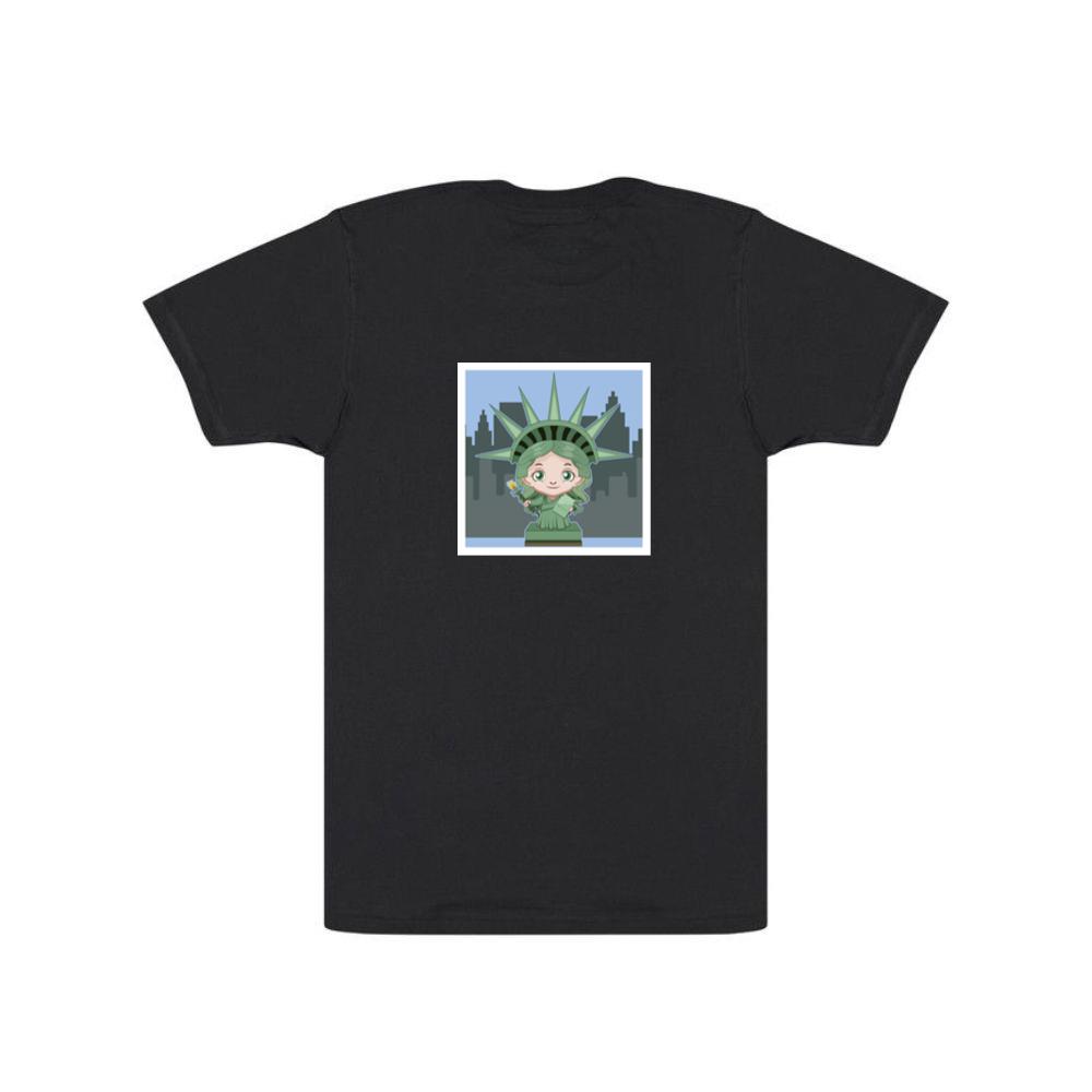 Chibi Statue of Liberty with Cityscape T-Shirts