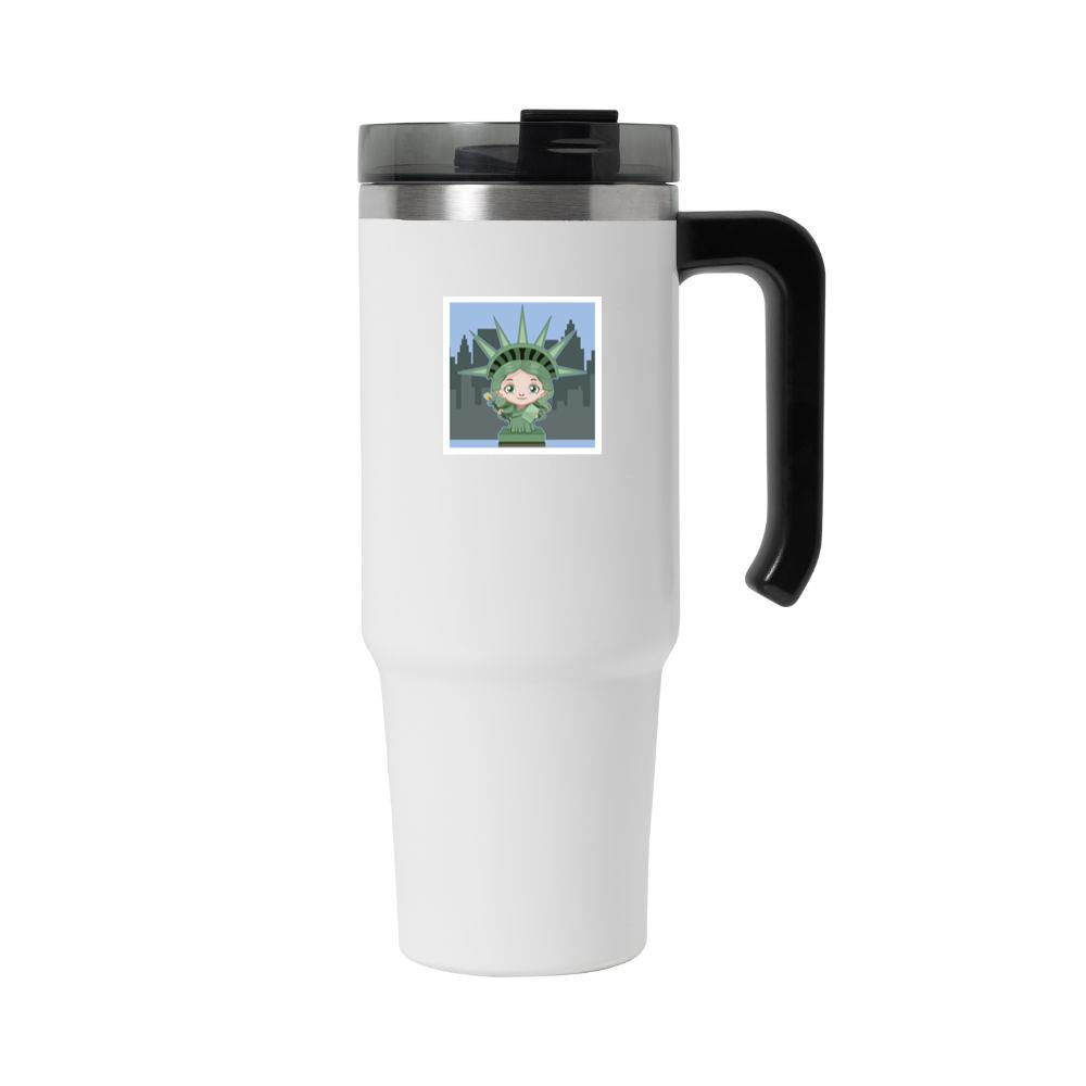 Chibi Statue of Liberty with Cityscape Tumbler