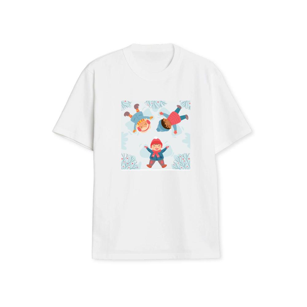 Children Create Delightful Shapes in the Winter Snow T-Shirts