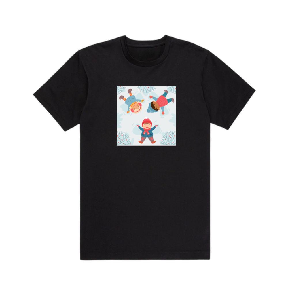 Children Create Delightful Shapes in the Winter Snow T-Shirts