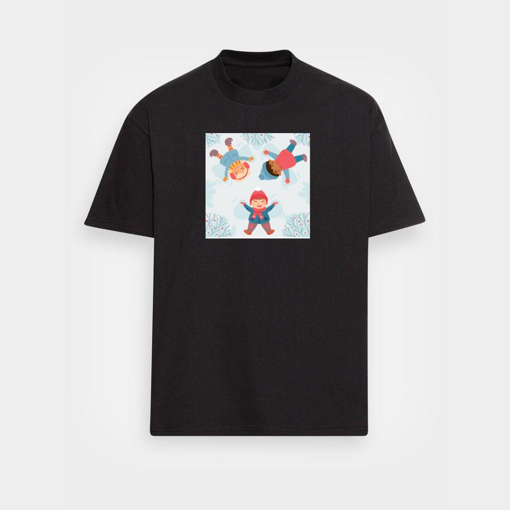 Children Create Delightful Shapes in the Winter Snow T-Shirts