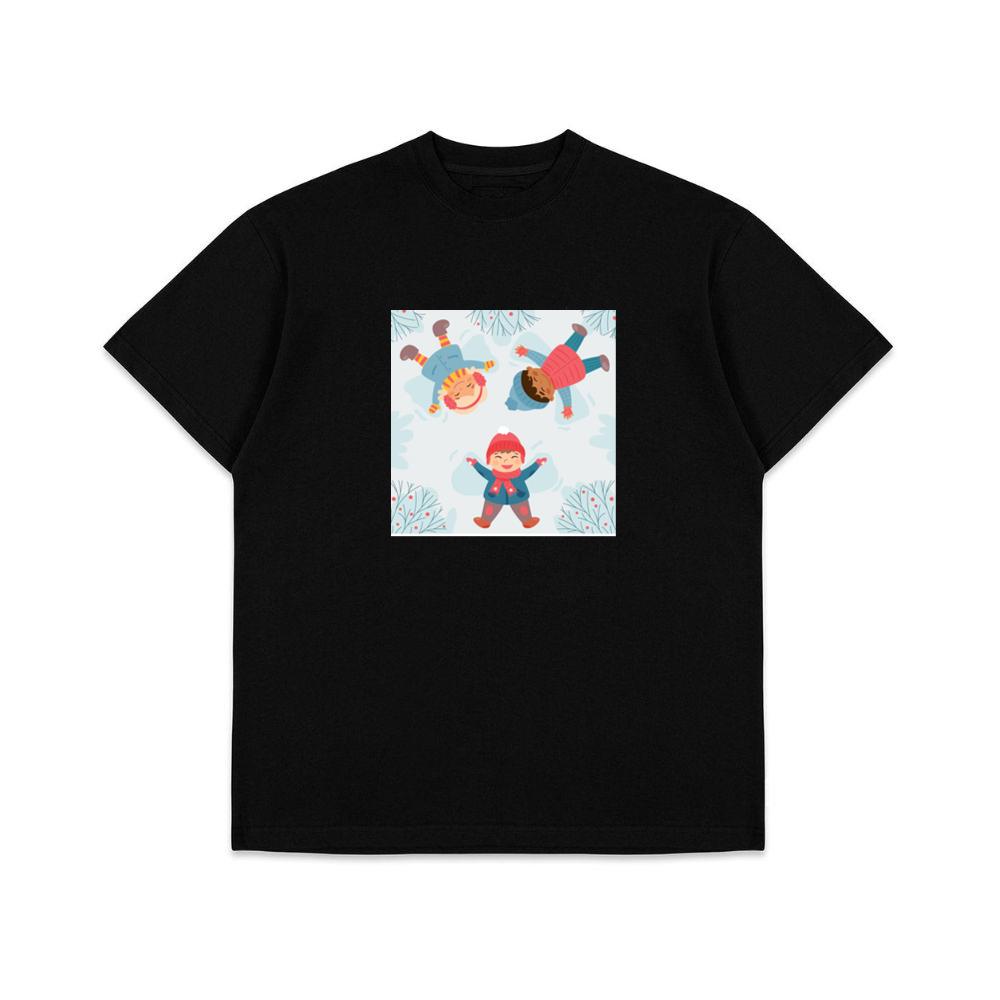 Children Create Delightful Shapes in the Winter Snow T-Shirts
