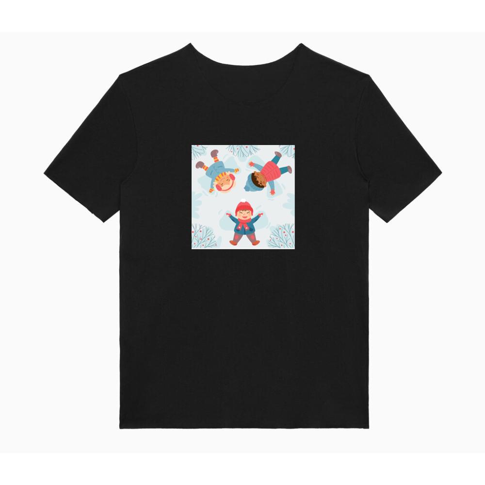 Children Create Delightful Shapes in the Winter Snow TShirts Tickertaz