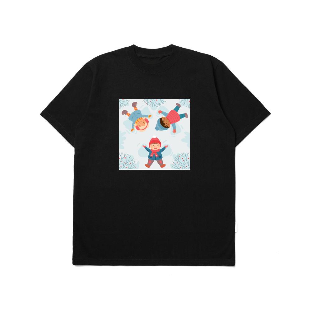 Children Create Delightful Shapes in the Winter Snow T-Shirts