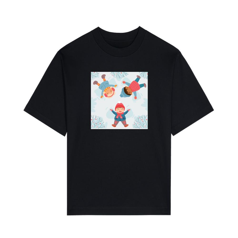 Children Create Delightful Shapes in the Winter Snow T-Shirts