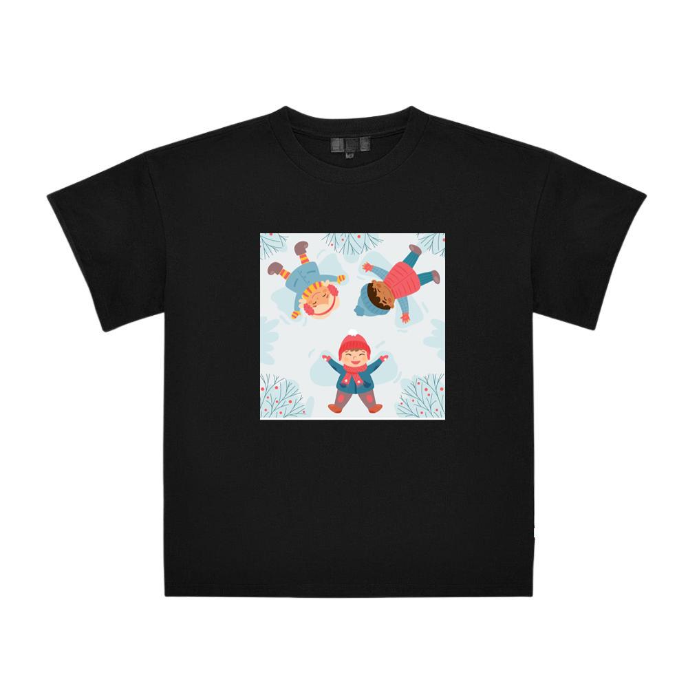 Children Create Delightful Shapes in the Winter Snow T-Shirts