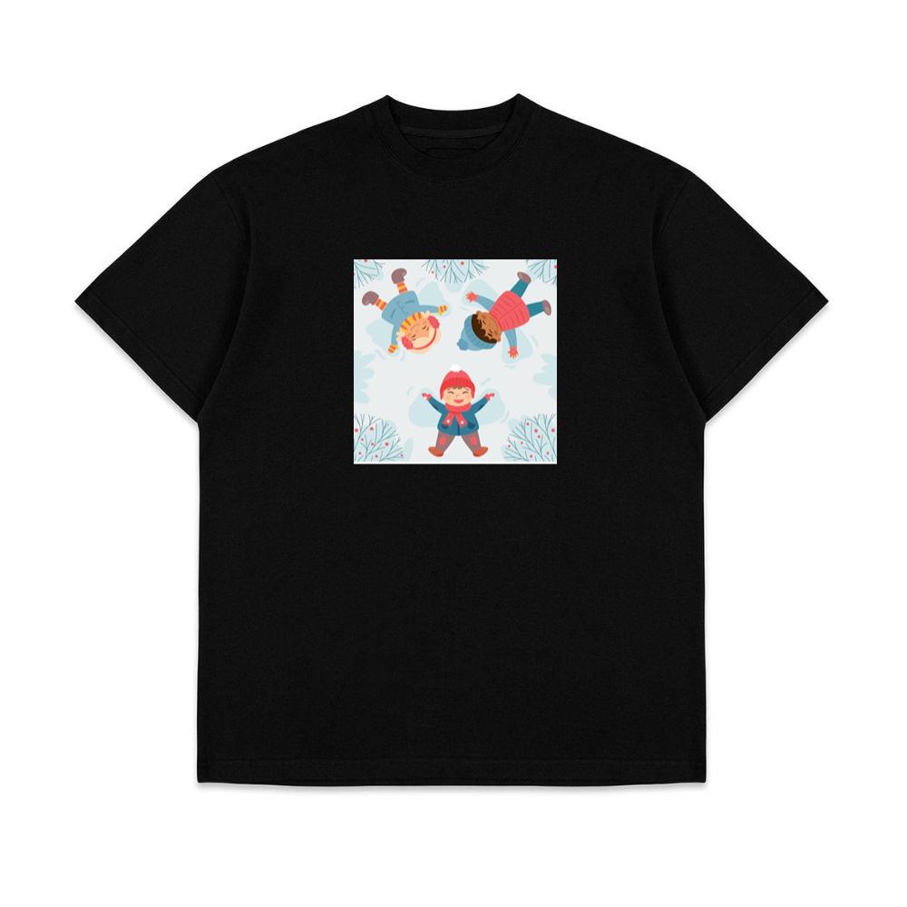 Children Create Delightful Shapes in the Winter Snow T-Shirts