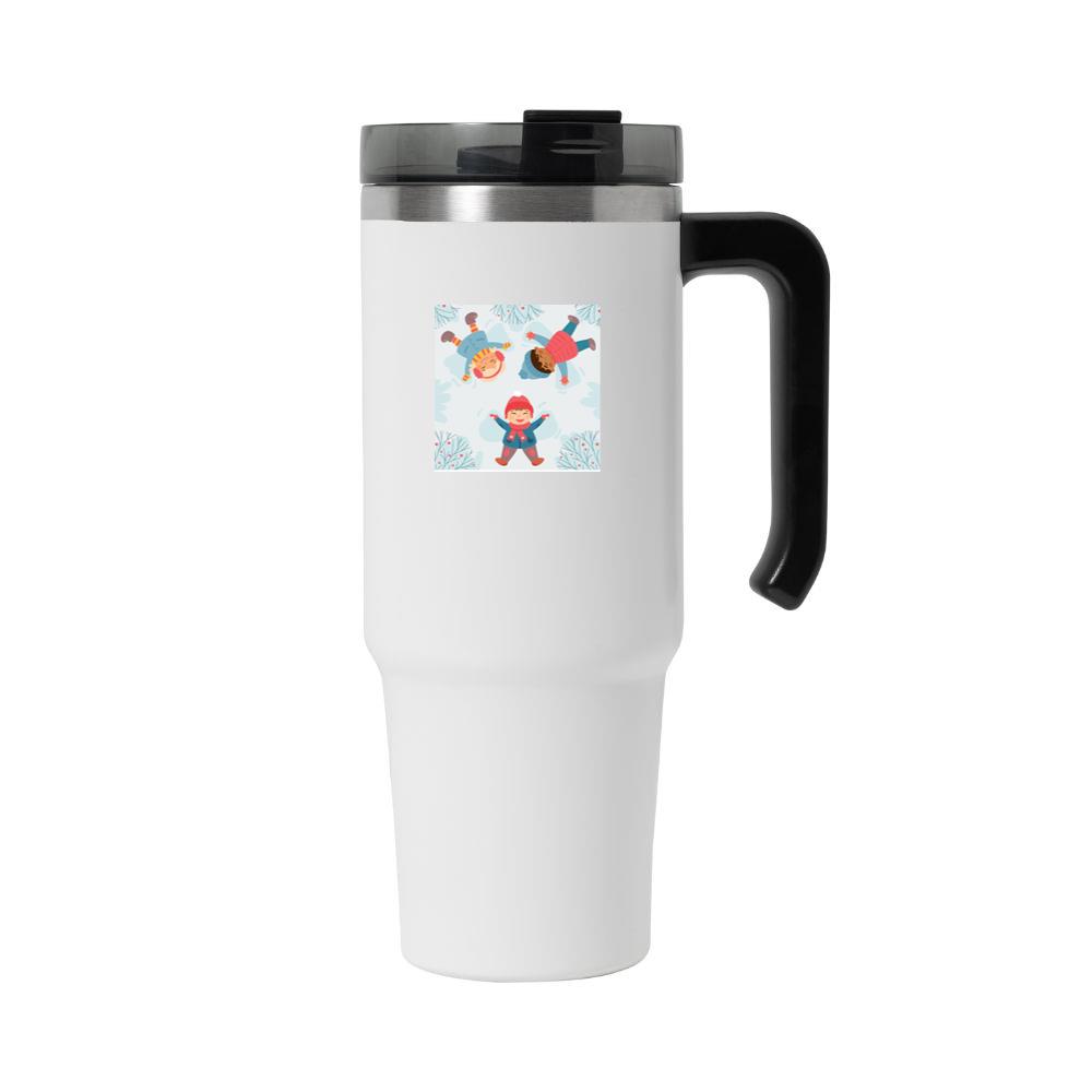 Children Create Delightful Shapes in the Winter Snow Tumbler