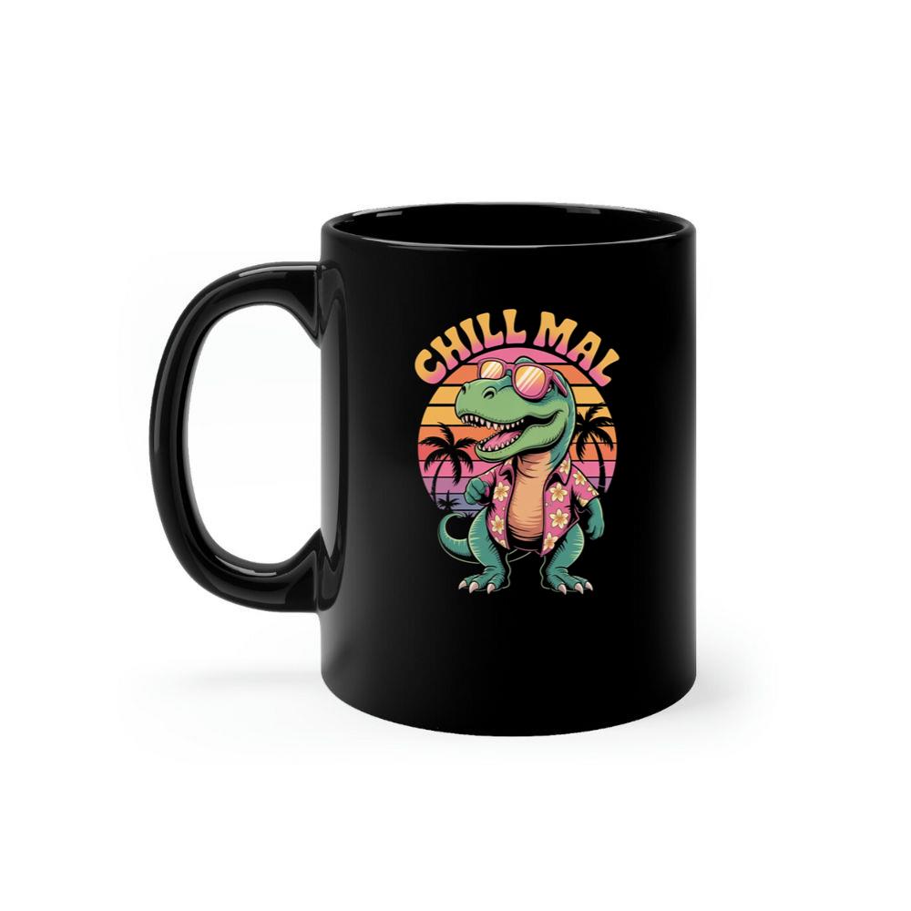 Chillimal Relaxing Dinosaur Retro Design for Beach and Summer Mood Mug