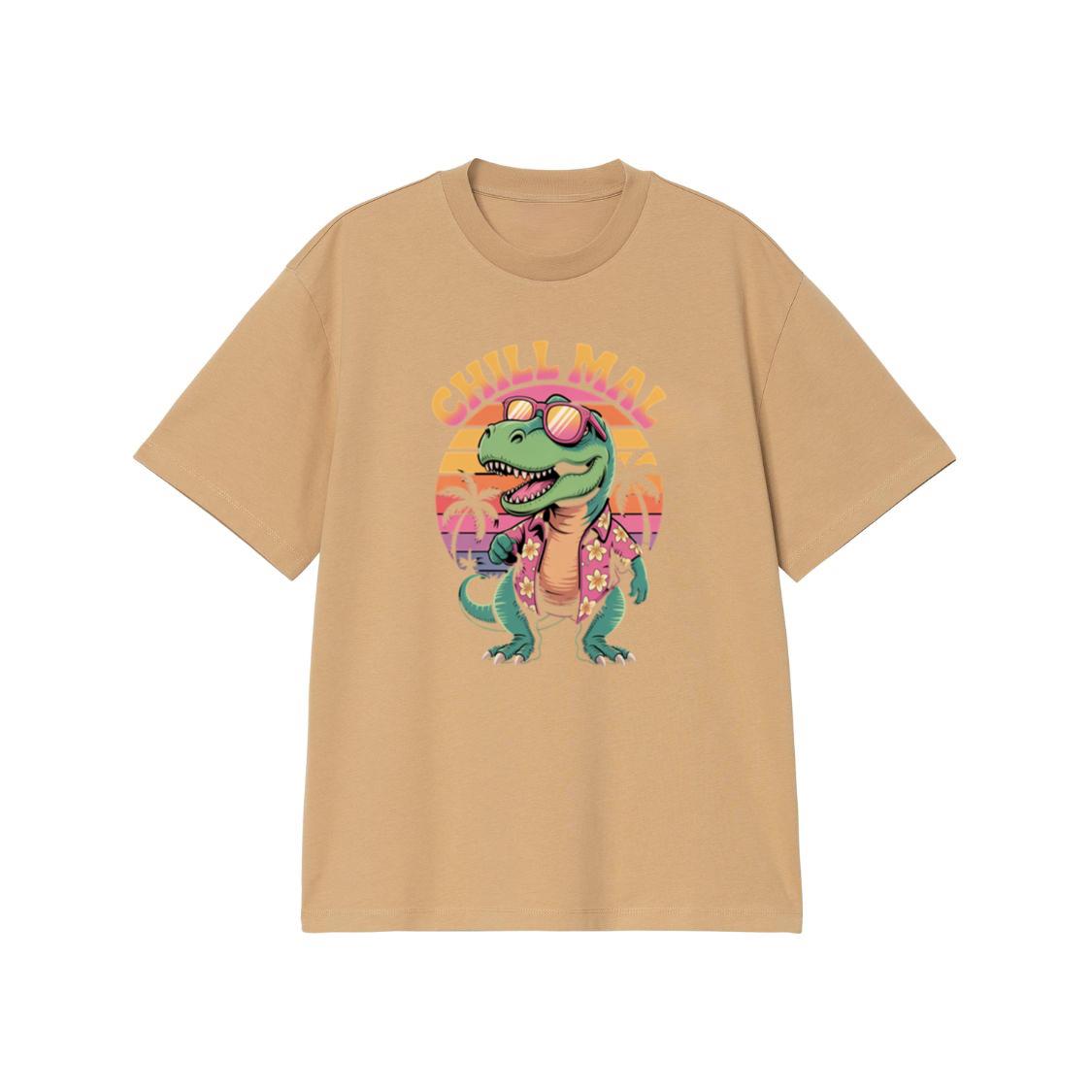 Chillimal Relaxing Dinosaur Retro Design for Beach and Summer Mood T-Shirt - Image 3