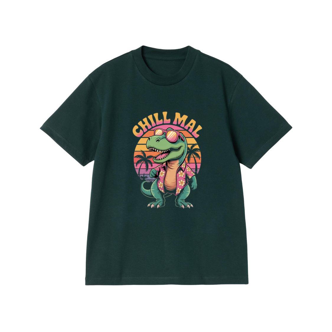 Chillimal Relaxing Dinosaur Retro Design for Beach and Summer Mood T-Shirt - Image 2