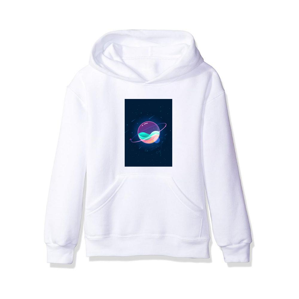 Chromatic Gradient Sphere with Orbital Luminescence Hoodies