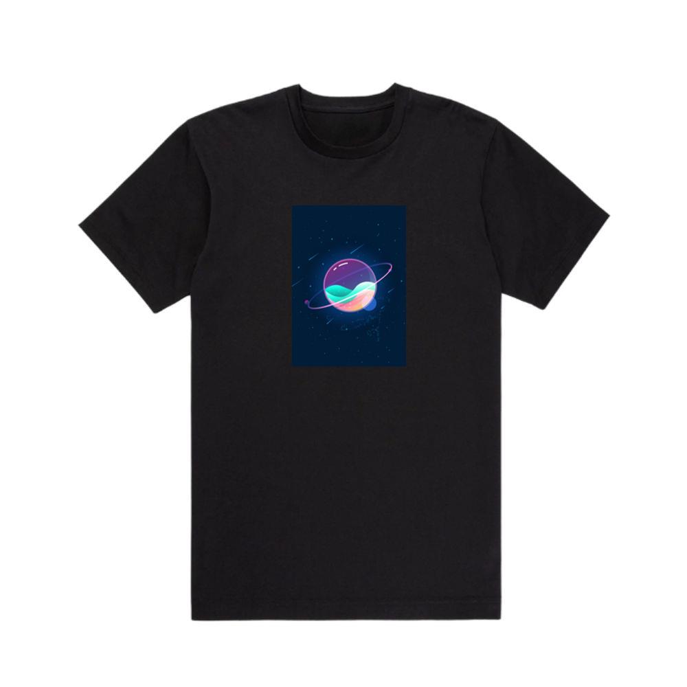 Chromatic Gradient Sphere with Orbital Luminescence T-Shirts