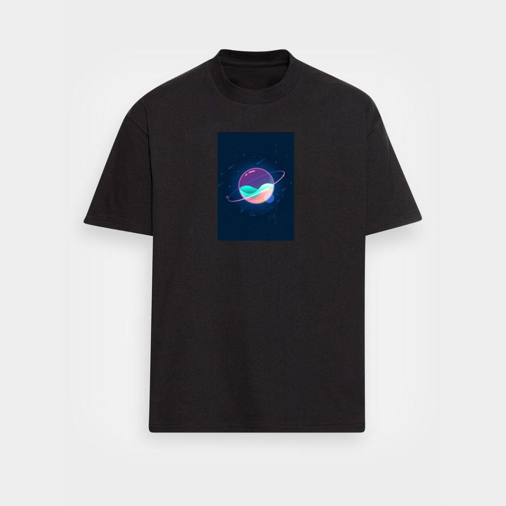 Chromatic Gradient Sphere with Orbital Luminescence T-Shirts