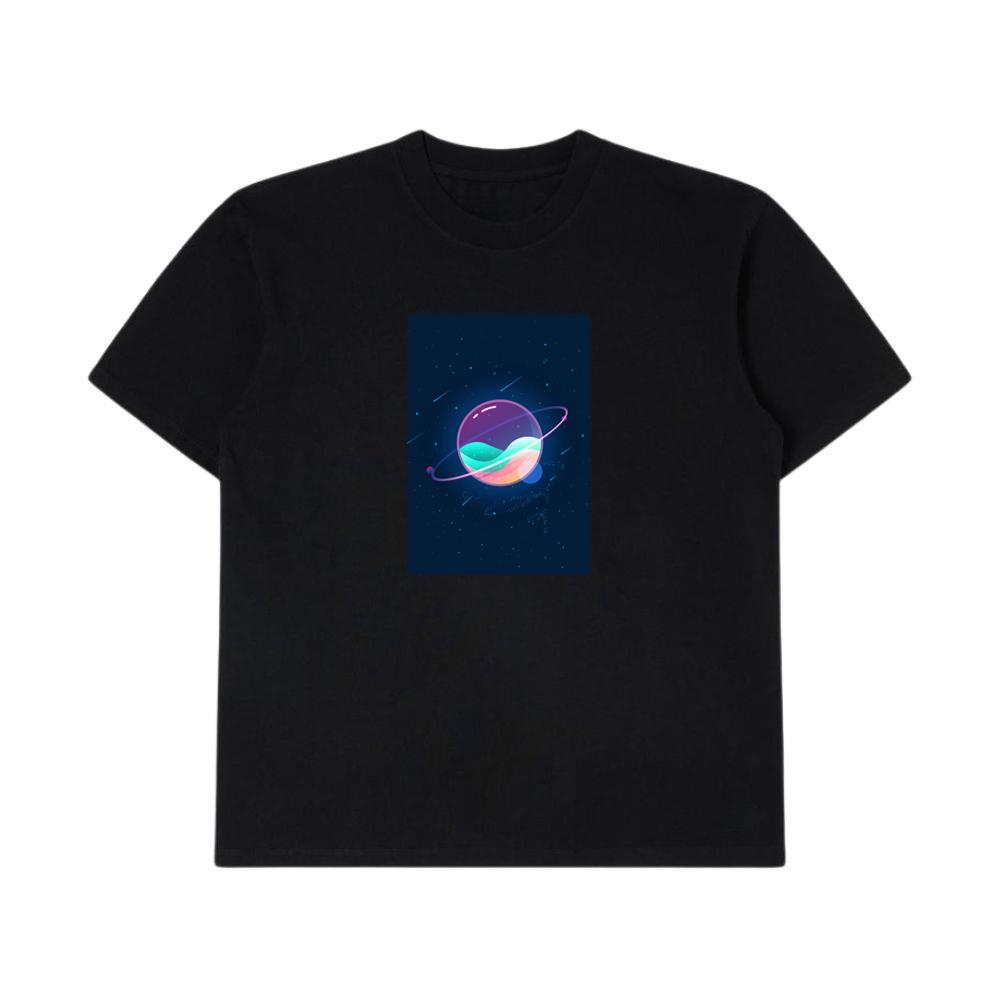 Chromatic Gradient Sphere with Orbital Luminescence T-Shirts