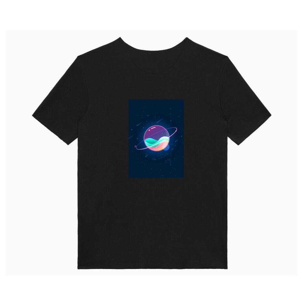 Chromatic Gradient Sphere with Orbital Luminescence T-Shirts