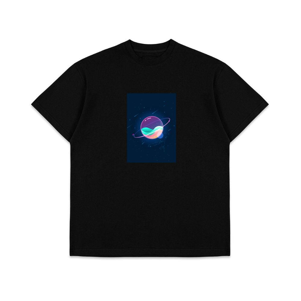Chromatic Gradient Sphere with Orbital Luminescence T-Shirts