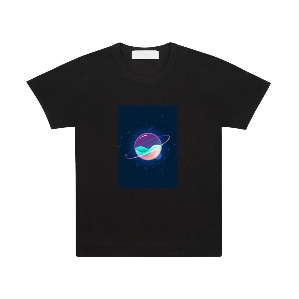 Chromatic Gradient Sphere with Orbital Luminescence T-Shirts