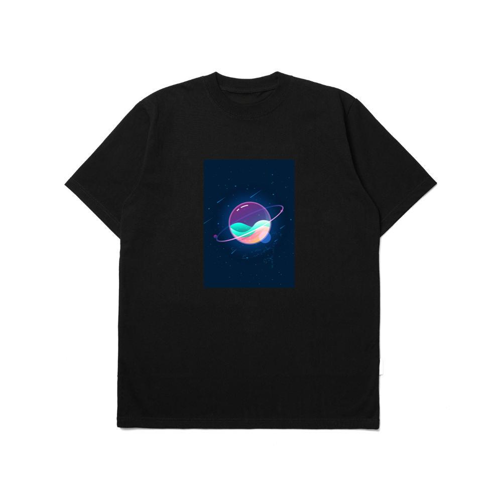 Chromatic Gradient Sphere with Orbital Luminescence T-Shirts