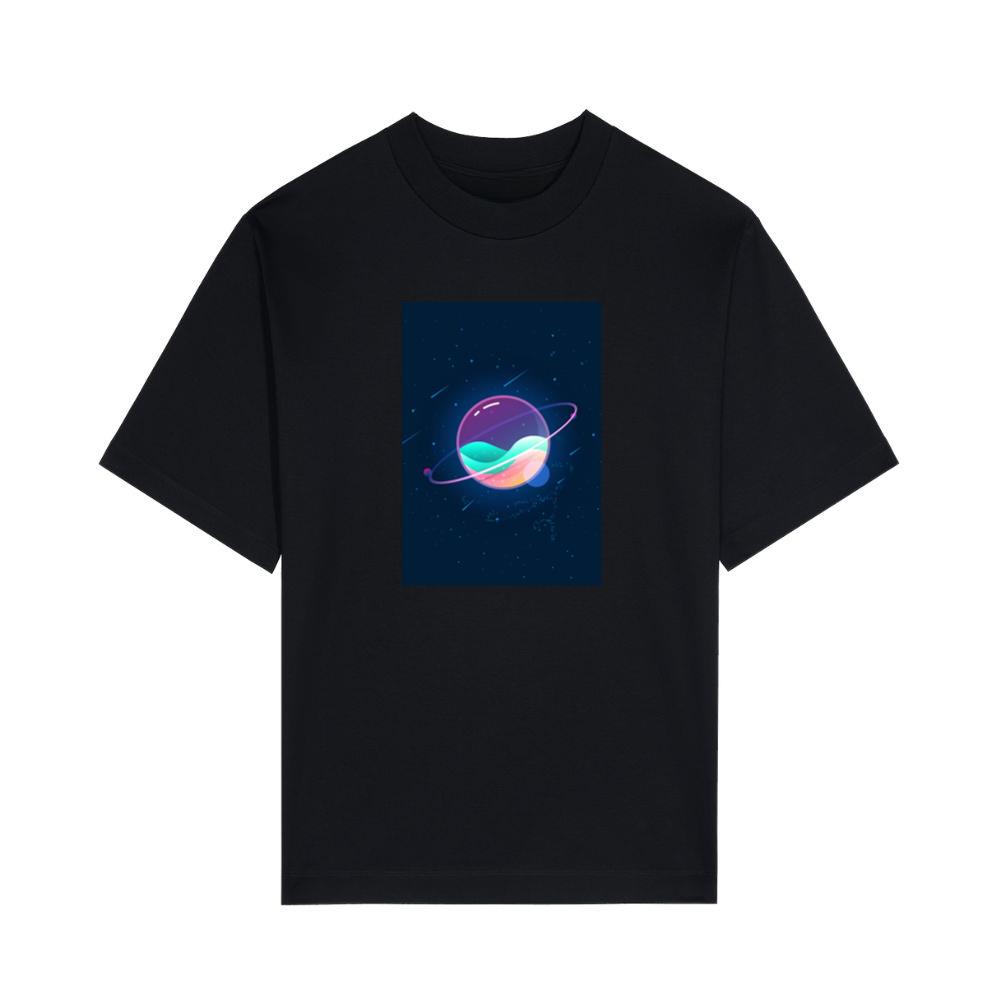 Chromatic Gradient Sphere with Orbital Luminescence T-Shirts
