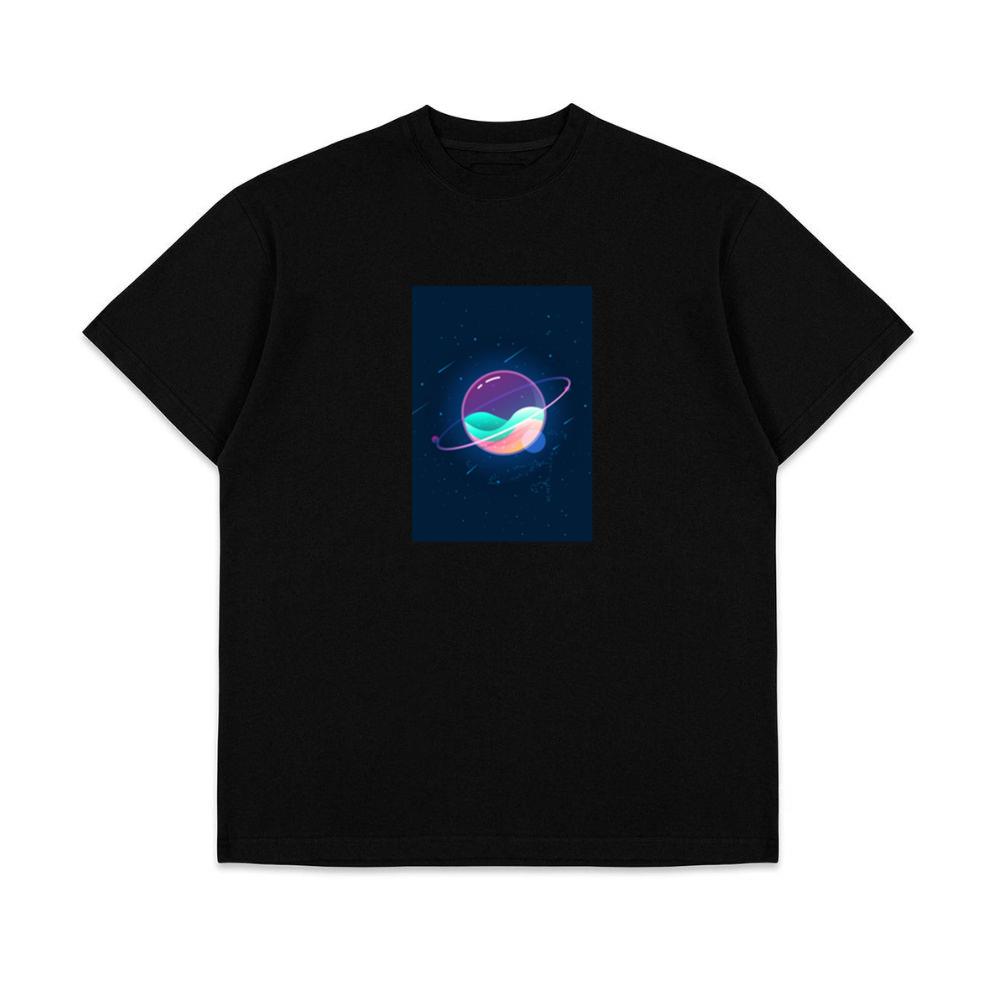 Chromatic Gradient Sphere with Orbital Luminescence T-Shirts
