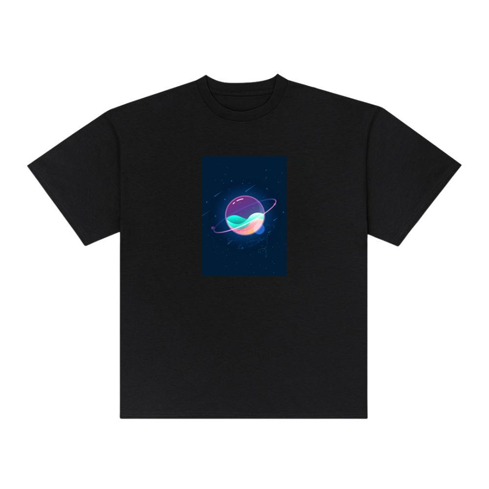 Chromatic Gradient Sphere with Orbital Luminescence T-Shirts