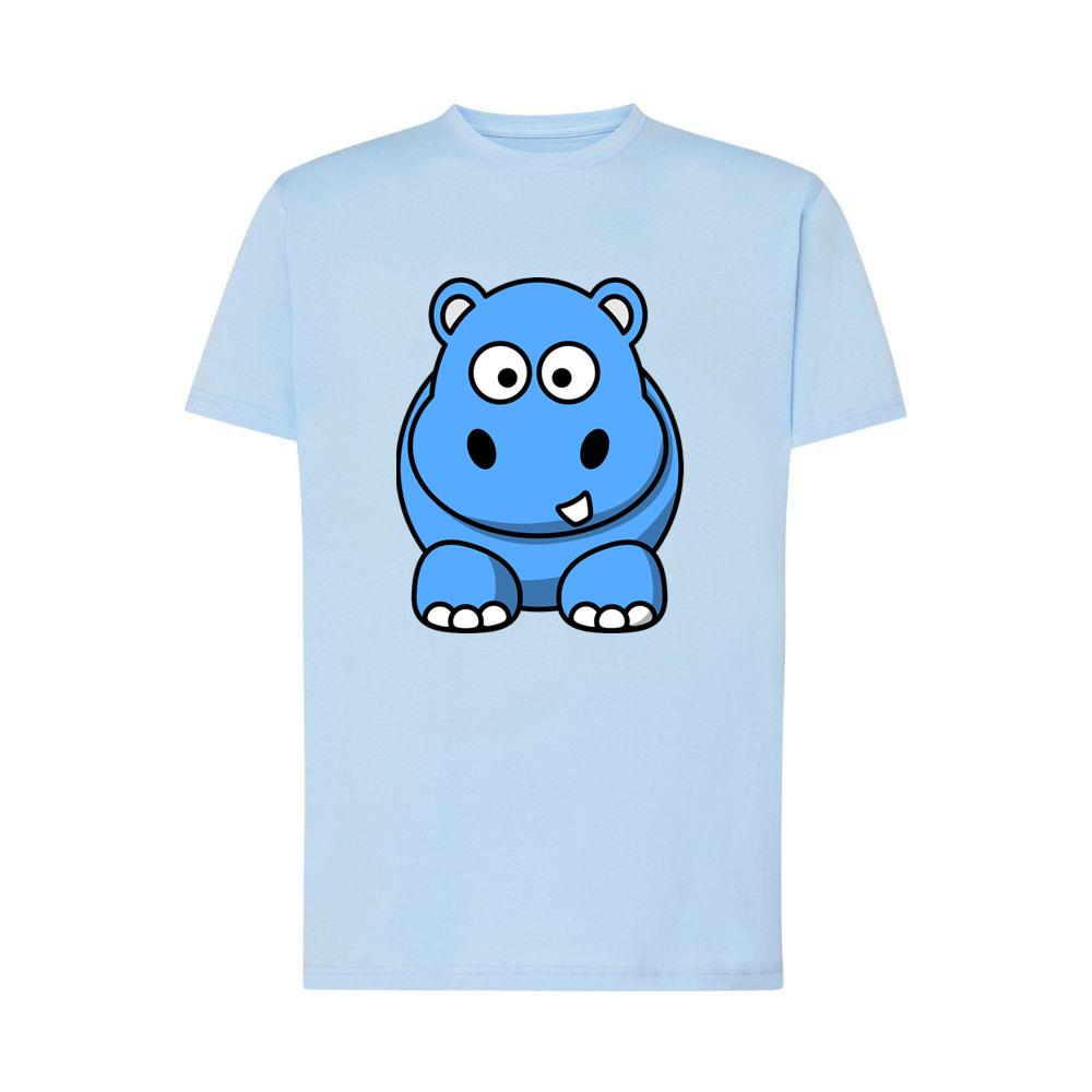Chubby Blue Hippo Character T-Shirts