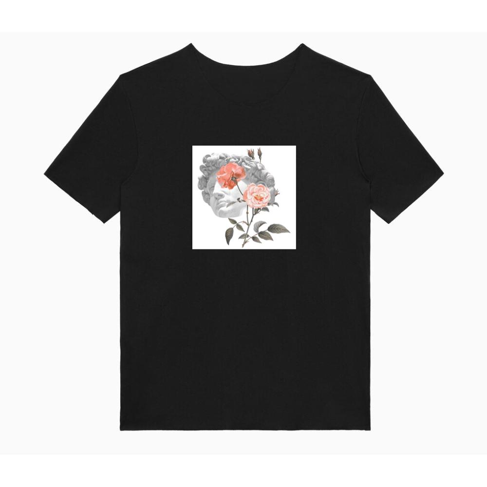 Classical Bust with Roses TShirts Tickertaz