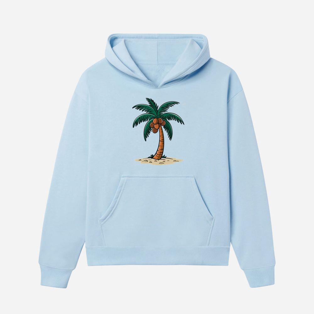 Coconut Tree On Island Hoodies