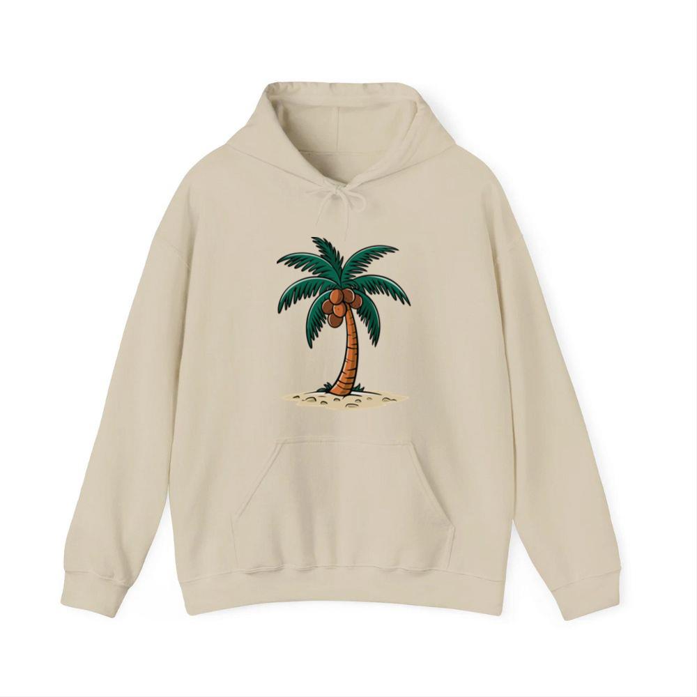 Coconut Tree On Island Hoodies