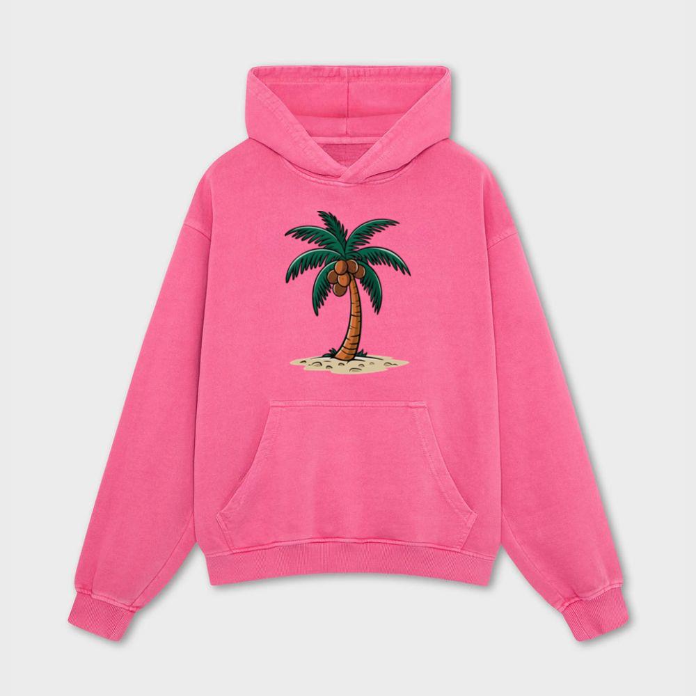 Coconut Tree On Island Hoodies