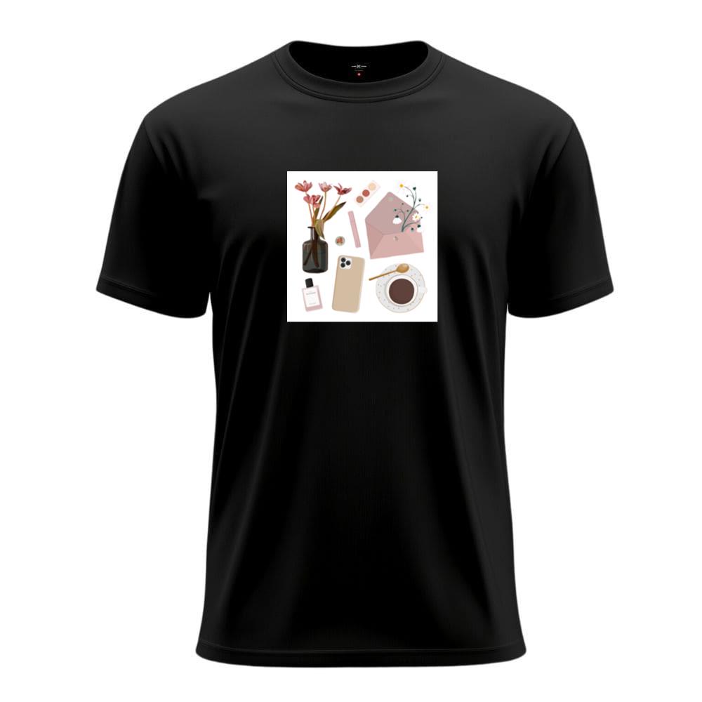 Coffee and Flowers Flat Lay T-Shirts