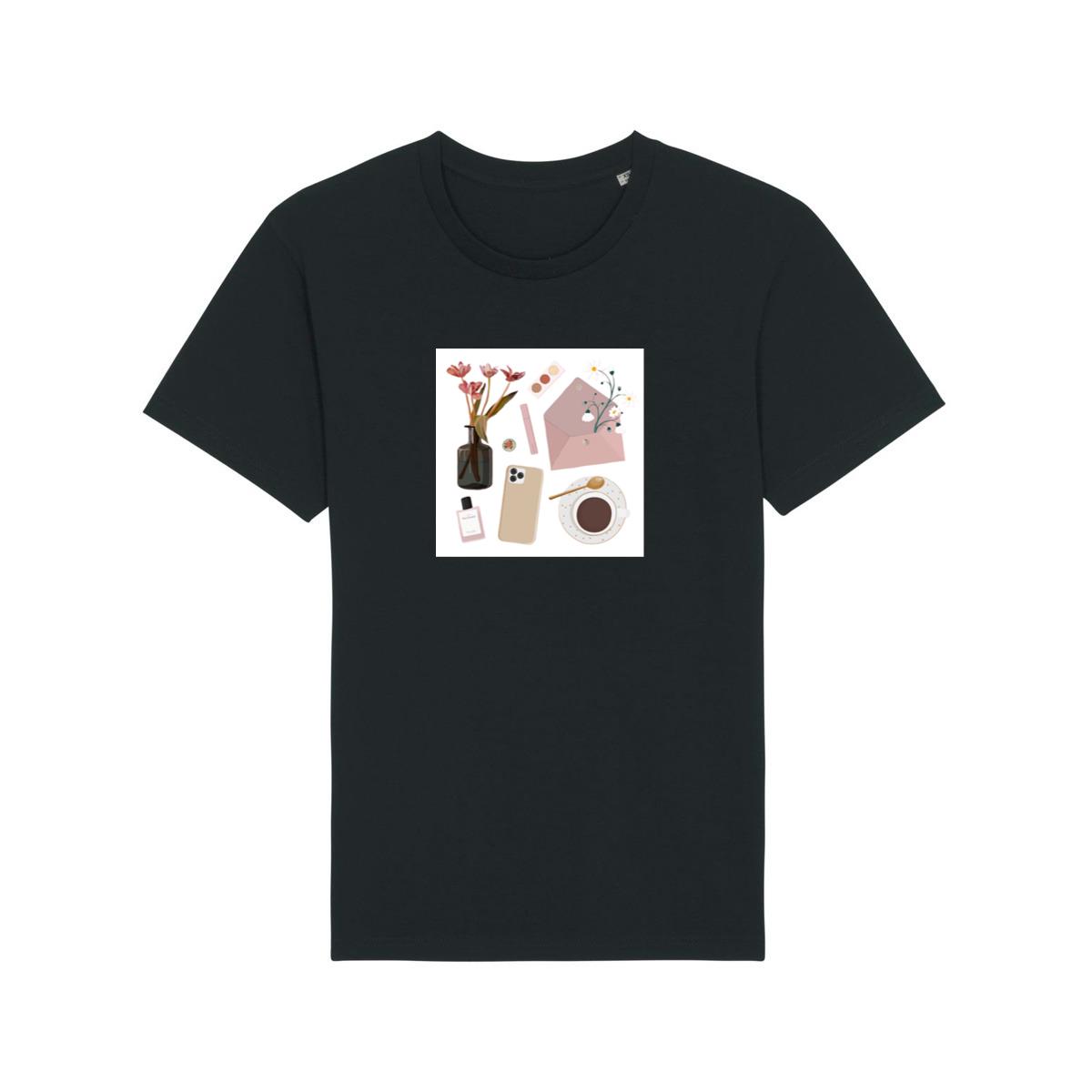 Coffee and Flowers Flat Lay T-Shirts