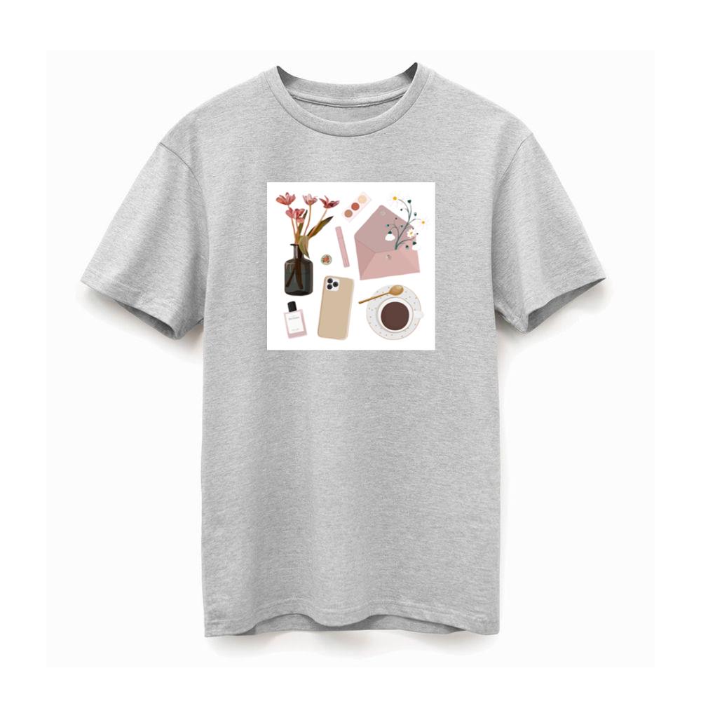 Coffee and Flowers Flat Lay T-Shirts