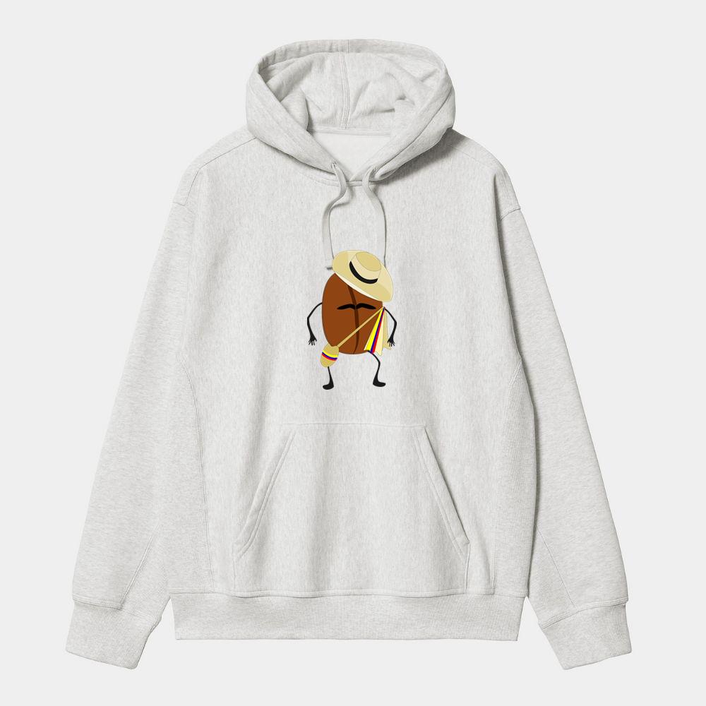 Coffee Bean Wearing Straw Hat Hoodie