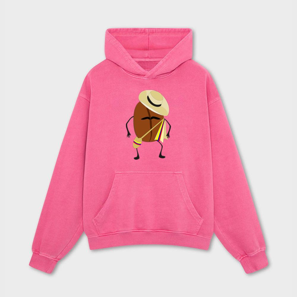 Coffee Bean Wearing Straw Hat Hoodies
