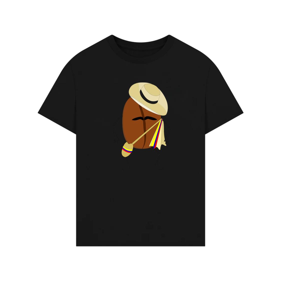 Coffee Bean Wearing Straw Hat T-Shirt