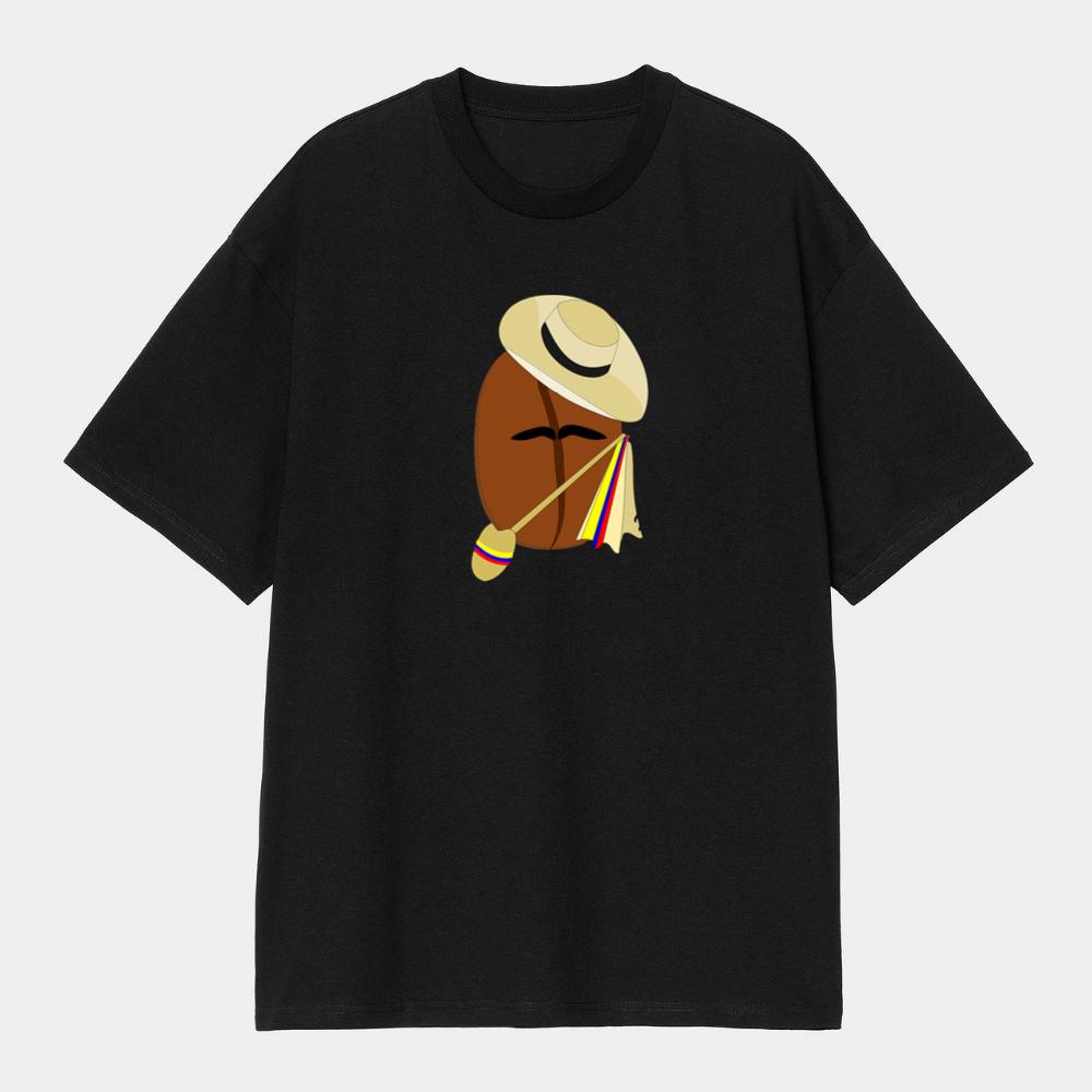 Coffee Bean Wearing Straw Hat T-Shirts
