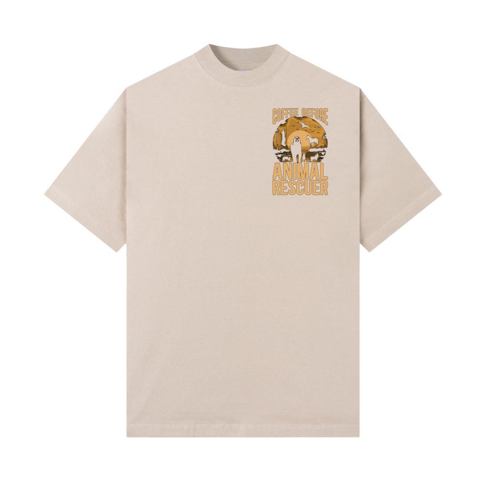 Coffee Before Animal Rescue Funny Dog Cat Lover Gift T-Shirt