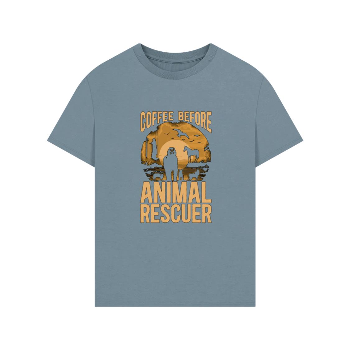 Coffee Before Animal Rescue Funny Dog Cat Lover Gift TShirts Anhand