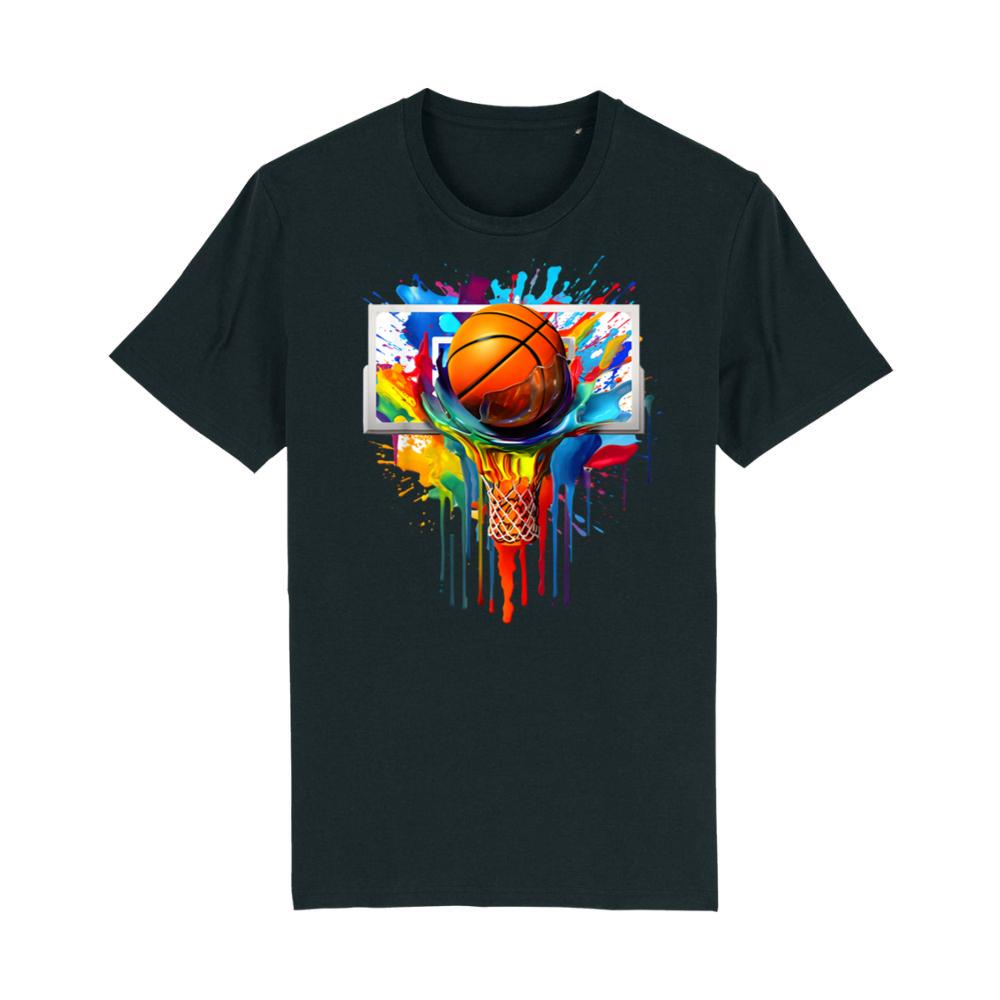 Colorful Basketball Tie Dye Color Splash Hoop Net Slam Dunk T-Shirt 