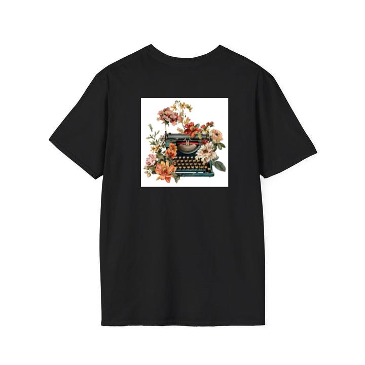 Colorful Blooms on Vintage Typewriter T-Shirts