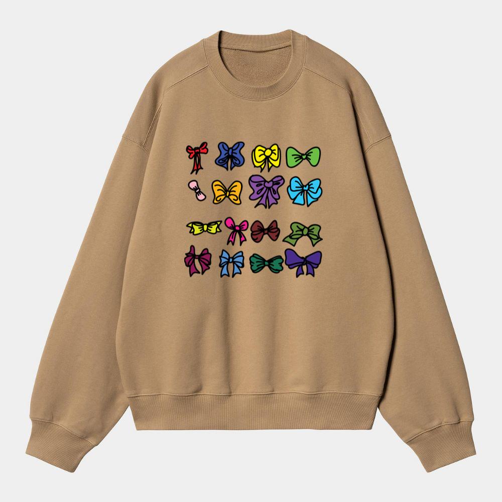 Colorful Cartoon Bows Collection Sweatshirt
