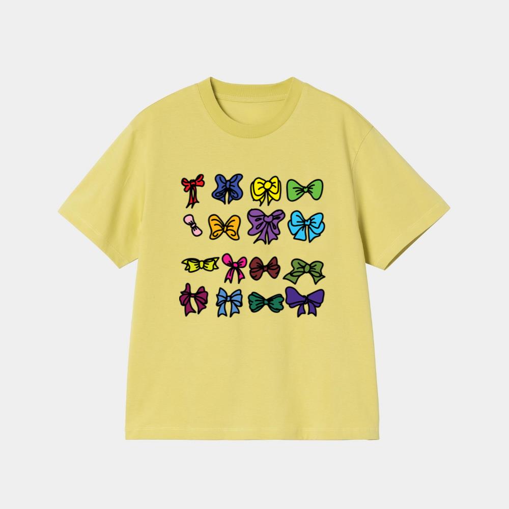 Colorful Cartoon Bows Collection T-Shirt - Image 3