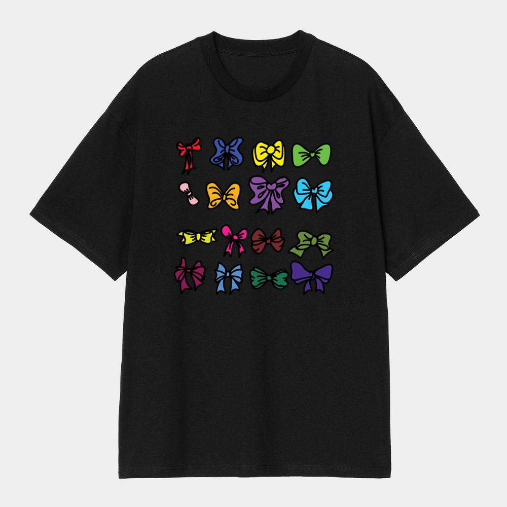 Colorful Cartoon Bows Collection T-Shirts
