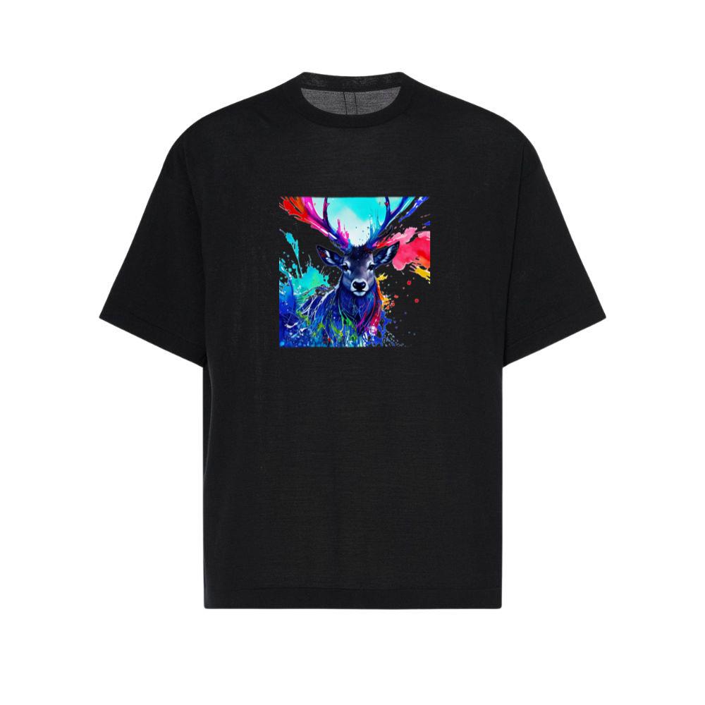 Colorful Deer Water Art TShirts Shopolaty
